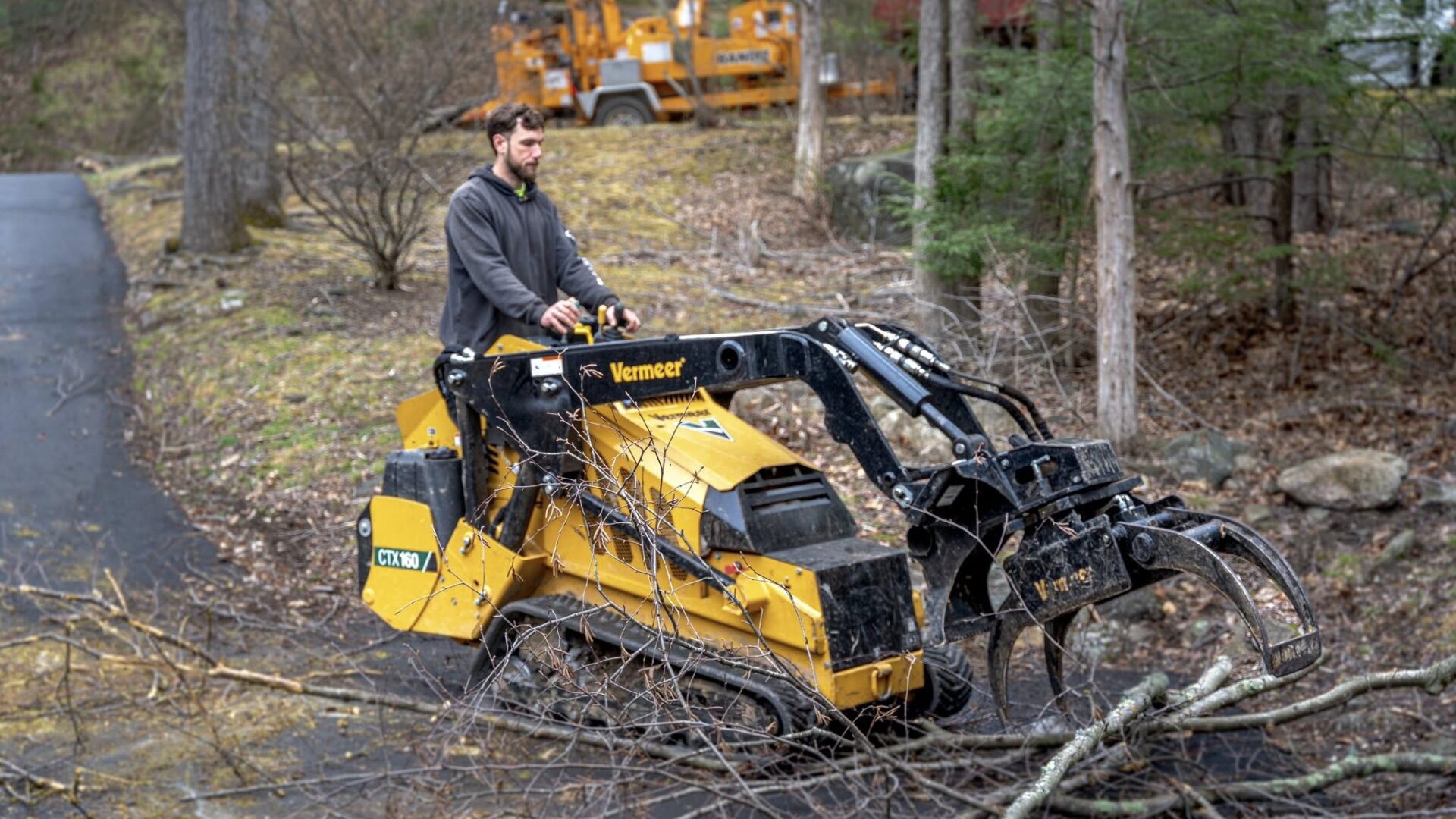 Tree care with skid steer in Farmington CT